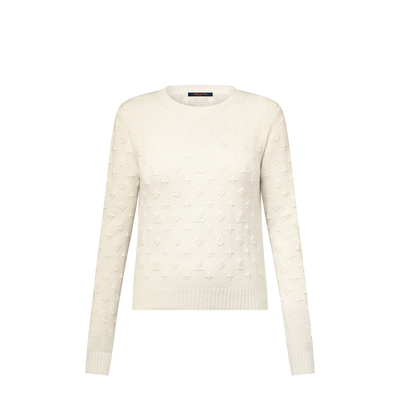 3D Monogram Knit Pullover